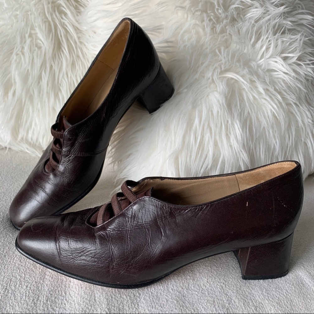 Vintage Thomas Wallace Square Heeled Granny Pumps